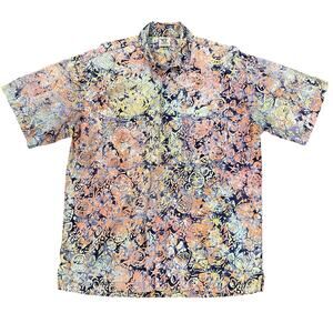 Rum Reggae Men’s Vintage Shirt Tie Dye Beach Button Up sz XL Multicolor